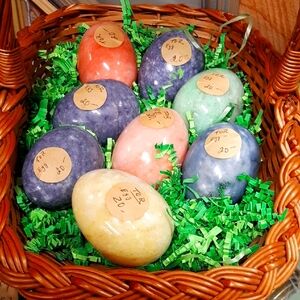 Colorful Alabaster Eggs..$24. Each